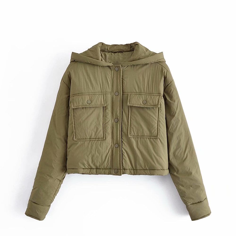 Ladies' Hooded Polyester Fashion Jacket