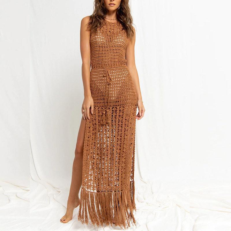 New Women’s Knitted Beach Cover-Up Dress for Swimwear
