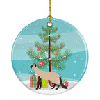 Colorpoint Longhair Cat Christmas Ceramic Ornament