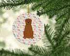 Merry Christmas Dogue de Bourdeaux Ceramic Ornament