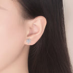 Silver Snowflake Earrings for Christmas
