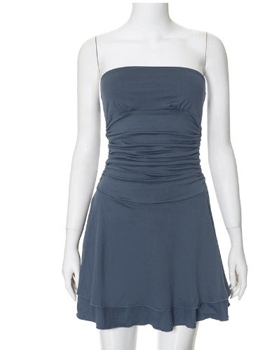 Off Shoulder Tube Top & High Waist Skirt Set