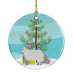 Selkirk Rex Cat Christmas Ceramic Ornament