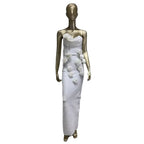 Bandage Tube Top Applique Dress