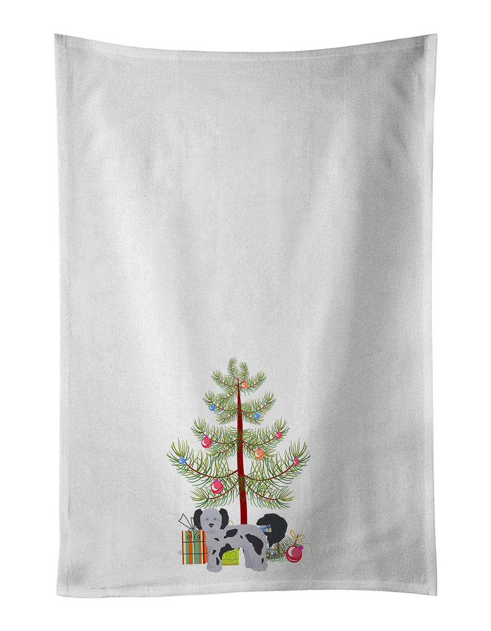 Shih Poo Christmas Tree Kitchen Towel Set of 2