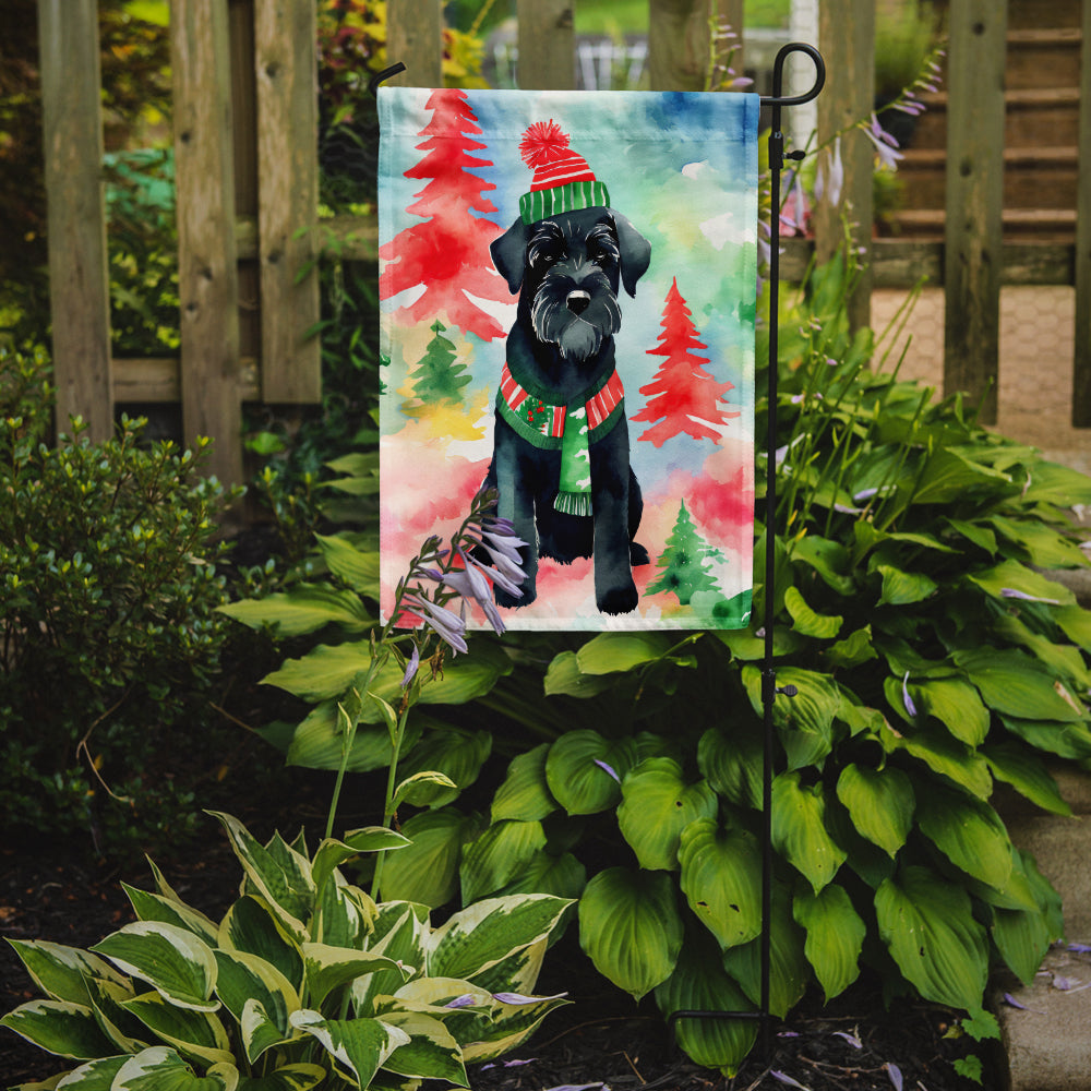 Schnauzer Christmas Garden Flag