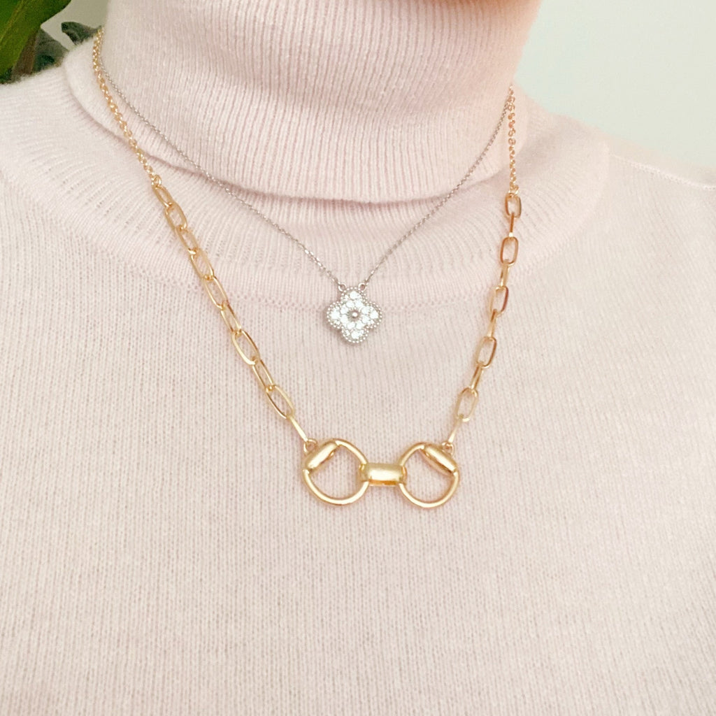 Equestrian Horsebit Chain Necklace