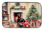 Labrador Retriever Cozy Christmas Dish Drying Mat