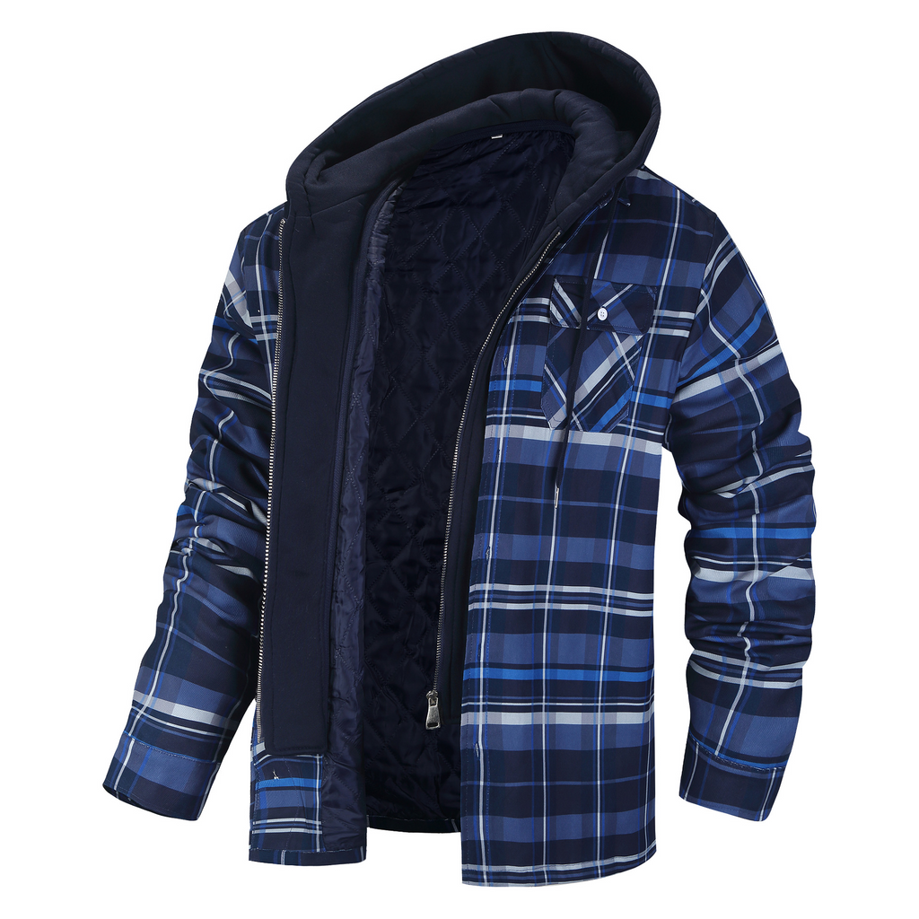 Plaid Hooded Jacket