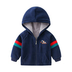 Children's Thickened Velvet Cartoon Embroidered Jacket