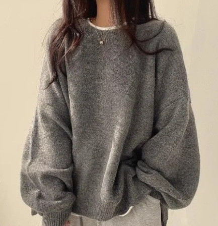 Crew Neck Pullover Sweater For Women | Streetwear