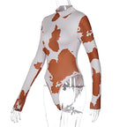 2020 Autumn Women's Milk Print Long Sleeve Bodysuit