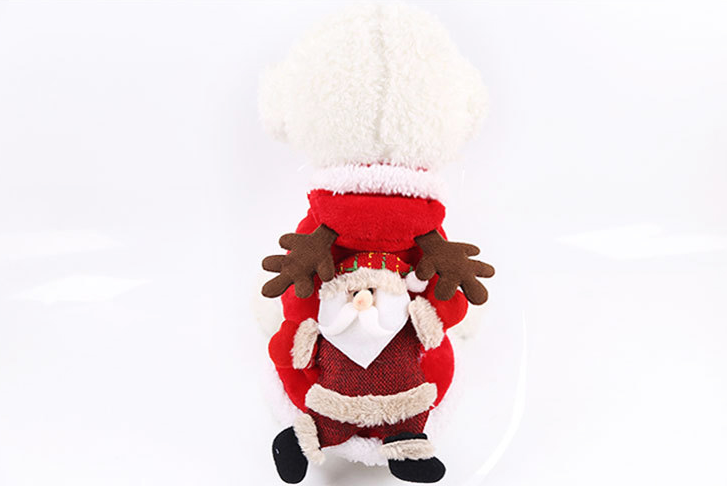 Winter Fleece Reindeer Outfit for Dogs (Bichon)