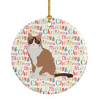 Snowshoe #2 Cat Christmas Ceramic Ornament