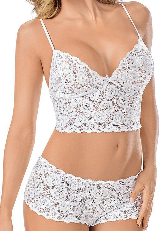 Lace Sexy Lingerie Set with Transparent Straps
