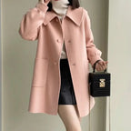 2024 New Korean Thickened Woolen Coat for Women