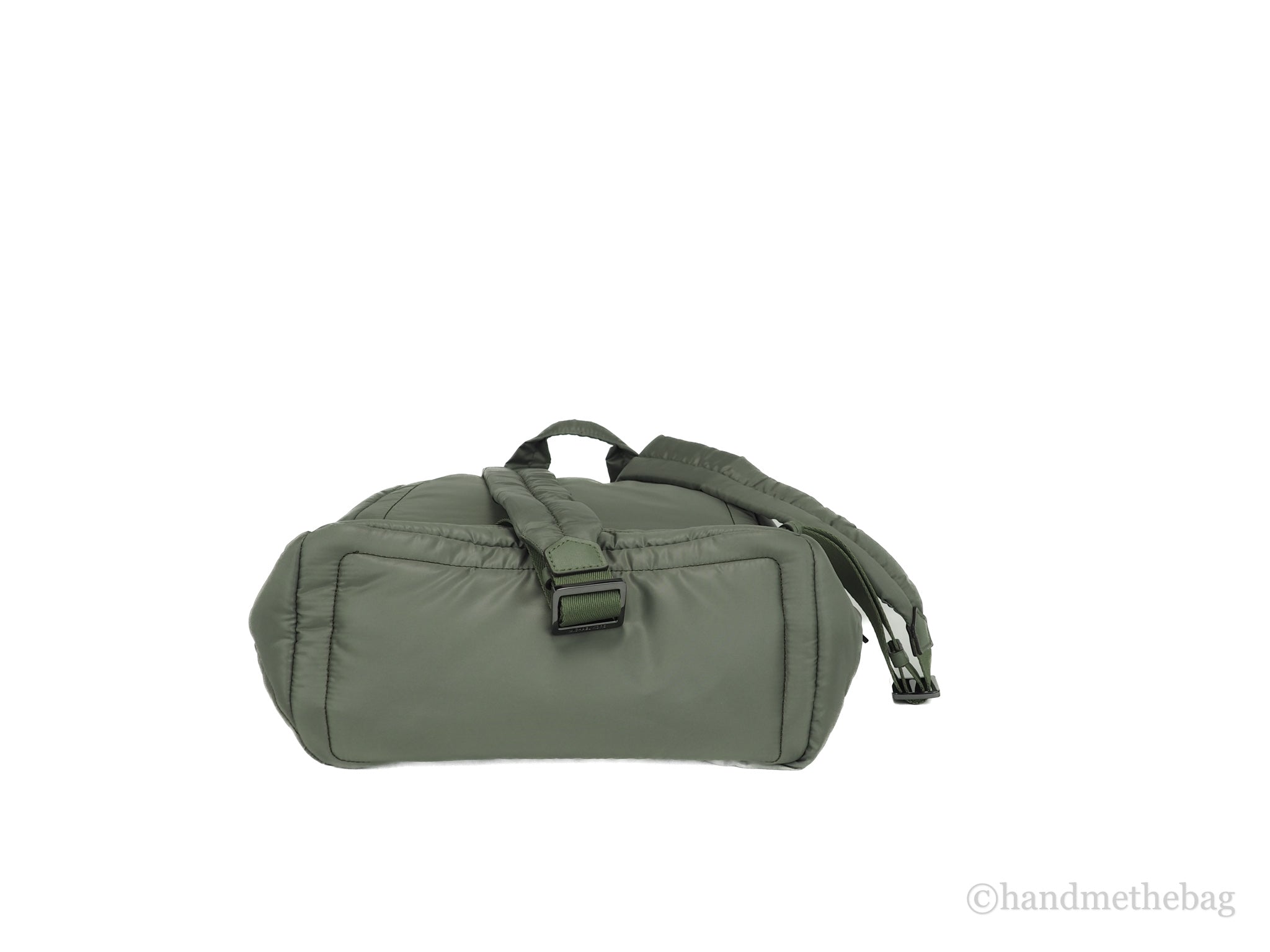 Michael Kors Rae Medium Green Quilted Nylon Backpack | Streetwear
