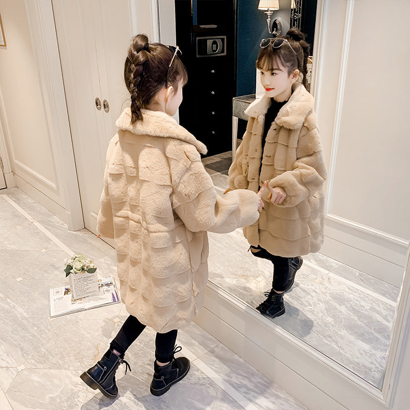 Children's Plush Padded Wool Sweater for Winter