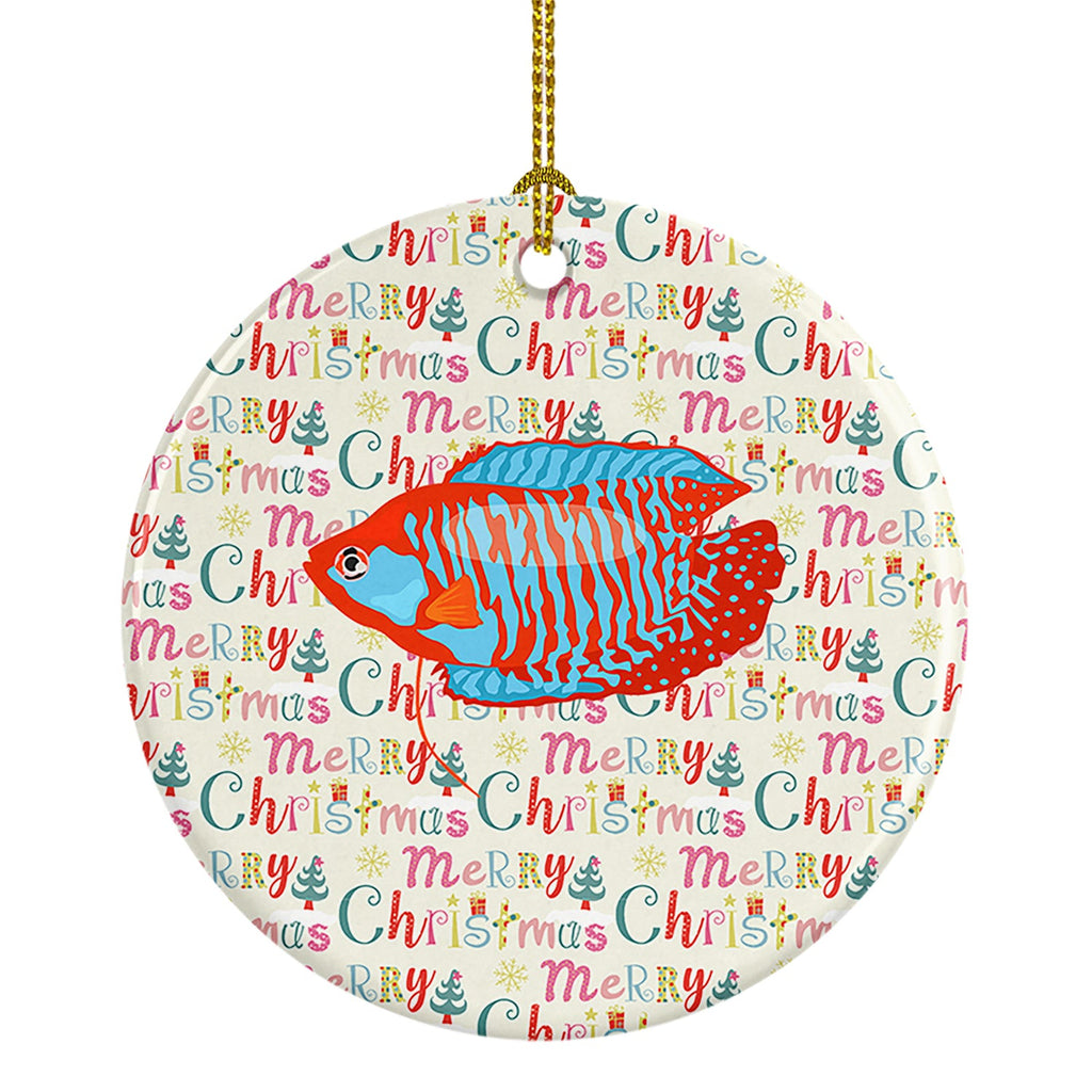 Dwarf Gourami Christmas Ceramic Ornament