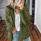 Women's Plus Size Fleece Hoodie Cardigan for Winter | Streetwear