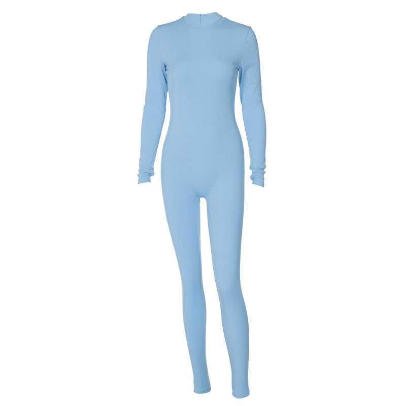 High-Stretch Bodysuit for Women - Long Sleeve Yoga Pants