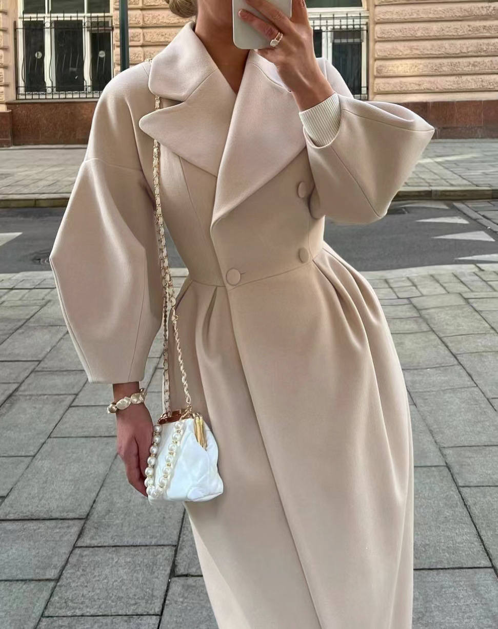 Vintage Court Lantern Sleeve Large Lapel Jacket