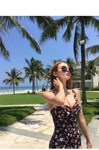 Retro Floral One-Piece Swimsuit for Women