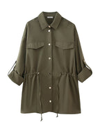 Willshela Vintage Lapel Neck Women’s Jacket with Pockets