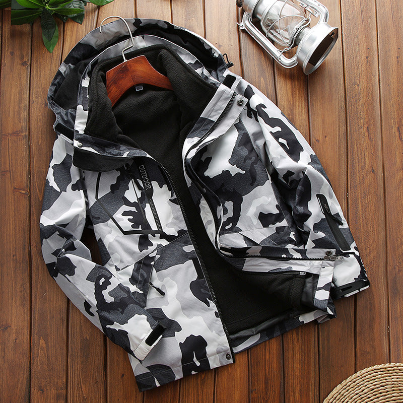Men's Waterproof 3 in 1 Fleece Lined Outdoor Jacket