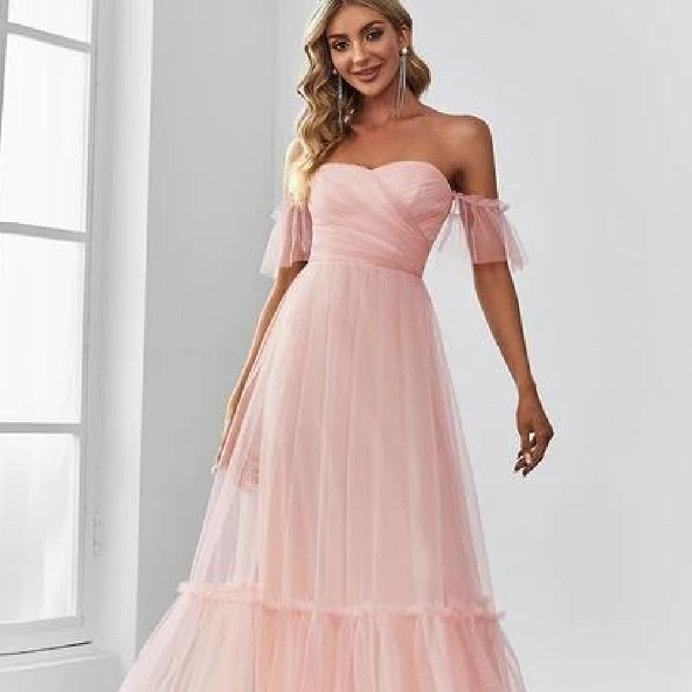 Off-Shoulder Tube Top Evening Dress for Women