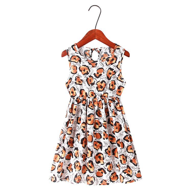 2020 Cute Floral Leaf Princess Dress for Girls