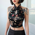 Chinese Style Neck-Hanging Tank Top - Sexy Design