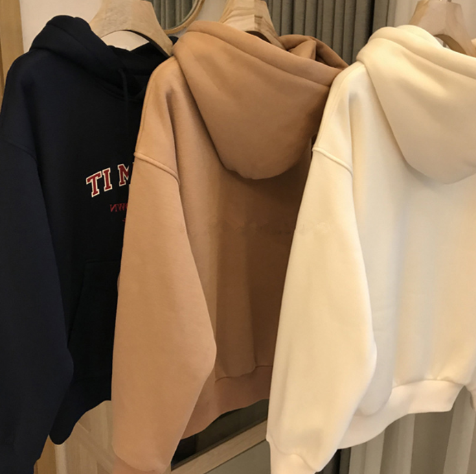 All-Match Letter Print Hooded Pullover Sweater | Streetwear
