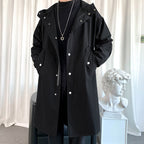 Men's Casual Mid-Length Windbreaker Jacket