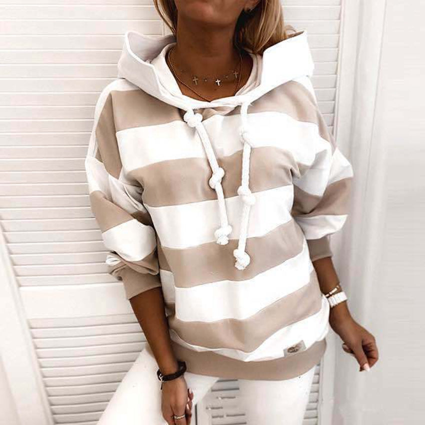 Gothic Striped Wool Hoodie - Casual Winter Outwear | Streetwear