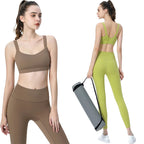 New Women's Sports Bra Yoga Tank Top Set for Fitness