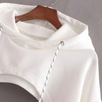 Women’s Summer Sexy Short Hoodie with Drawstring | Streetwear