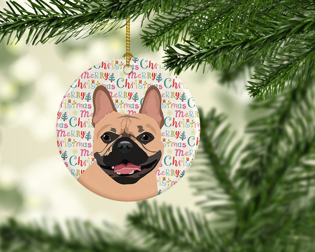 French Bulldog Fawn #2 Christmas Ceramic Ornament