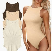 2023 Summer Amazon Bodysuit with Sleeveless Design