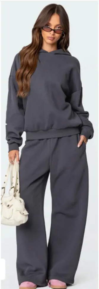 Fleece Hoodie and Casual Sports Suit Set for Plus Sizes | Streetwear