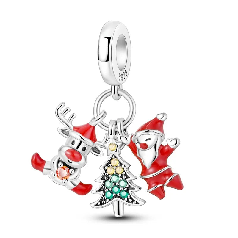 Christmas Theme Pendant Copper Plating Silver