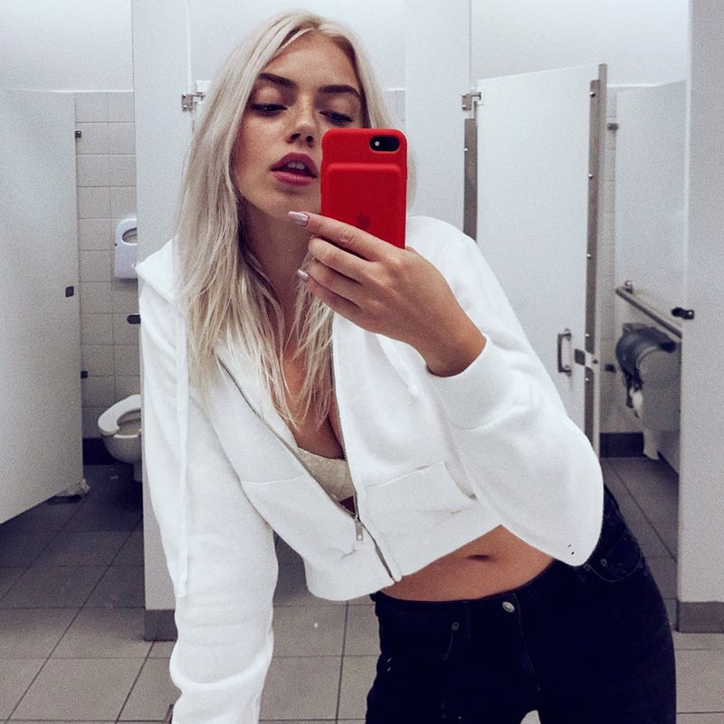 Women's Long-sleeved Pure White Zipper Hoodie Cardigan | Streetwear