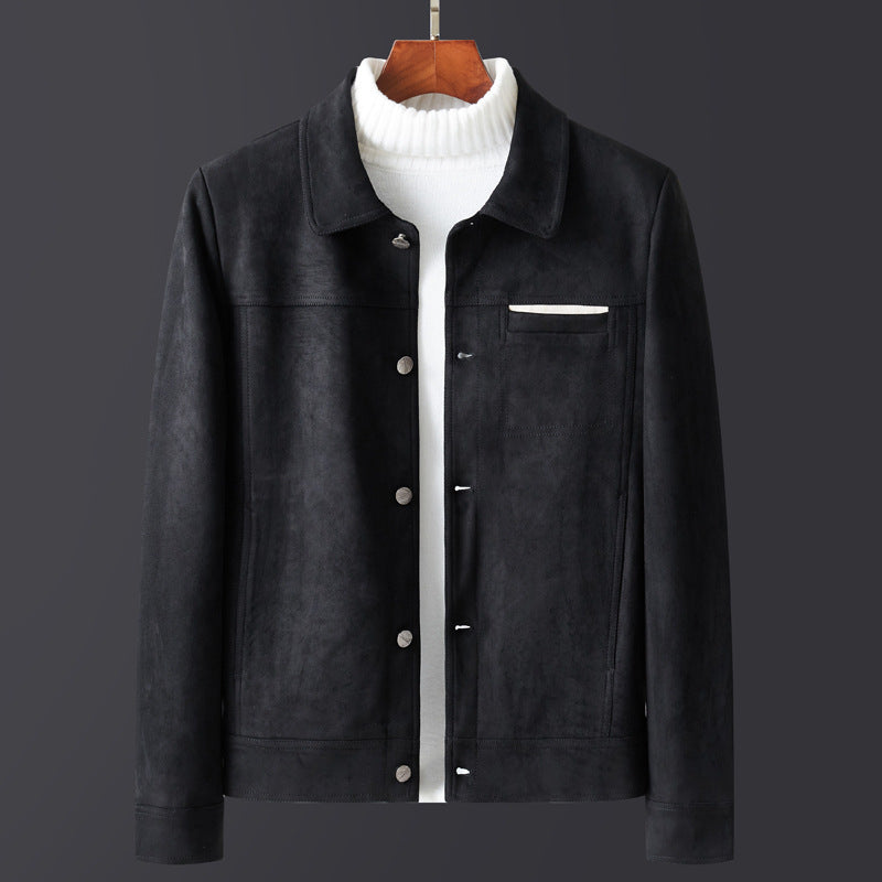 Men's Slim Lapel Casual Velvet Jacket