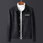 Men's Slim Lapel Casual Velvet Jacket