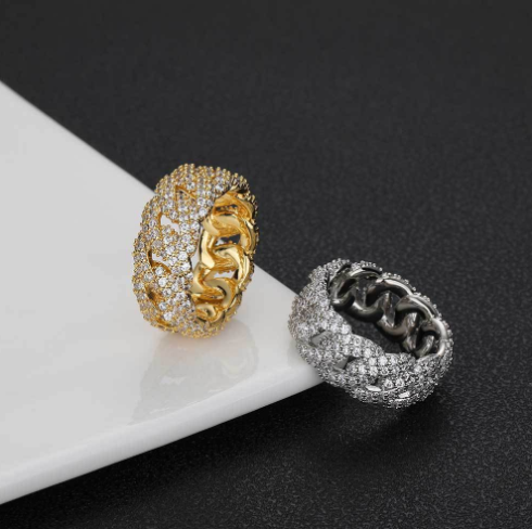 Delicate Cross-braided -encrusted Ring