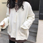 Women's V-Neck Long Sleeve Cardigan - 7 Colors Available