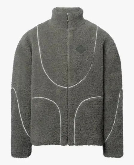 Lamb Wool Hooded Zipper Coat