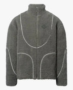 Lamb Wool Hooded Zipper Coat