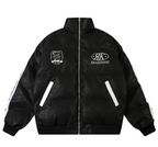 Vintage Embroidered Baseball Down Quilted Jacket