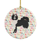 Elo Dog #2 Merry Christmas Ceramic Ornament